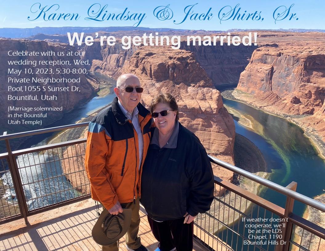 The Wedding Website of Jack Shirts and Karen Lindsay