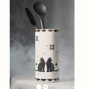 The Bistro Tile Stoneware Vase: Halloween Edition