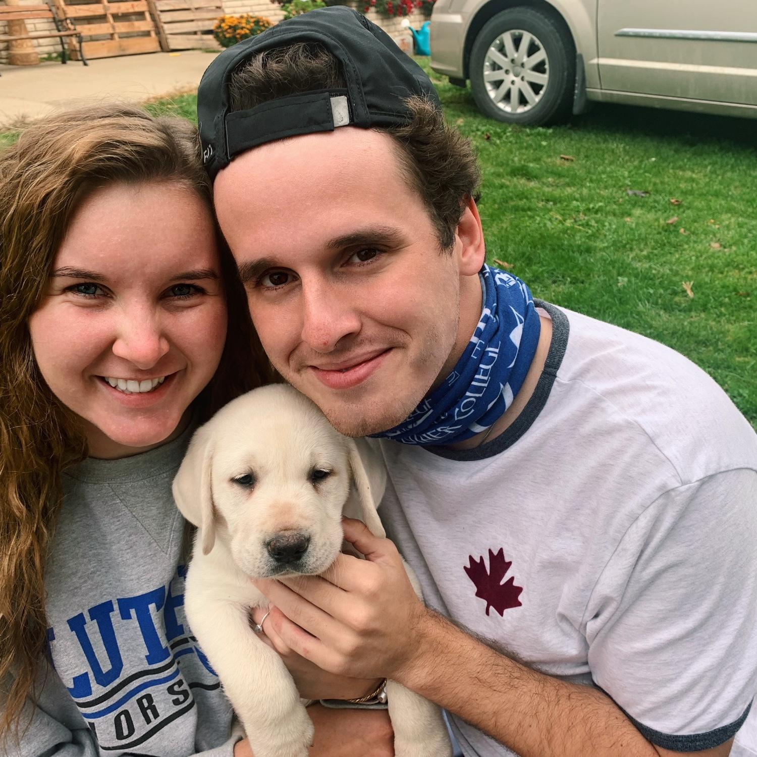 Meeting Louis together as a puppy (Ryan’s parents dog) and meeting Ryan’s parents for the first time