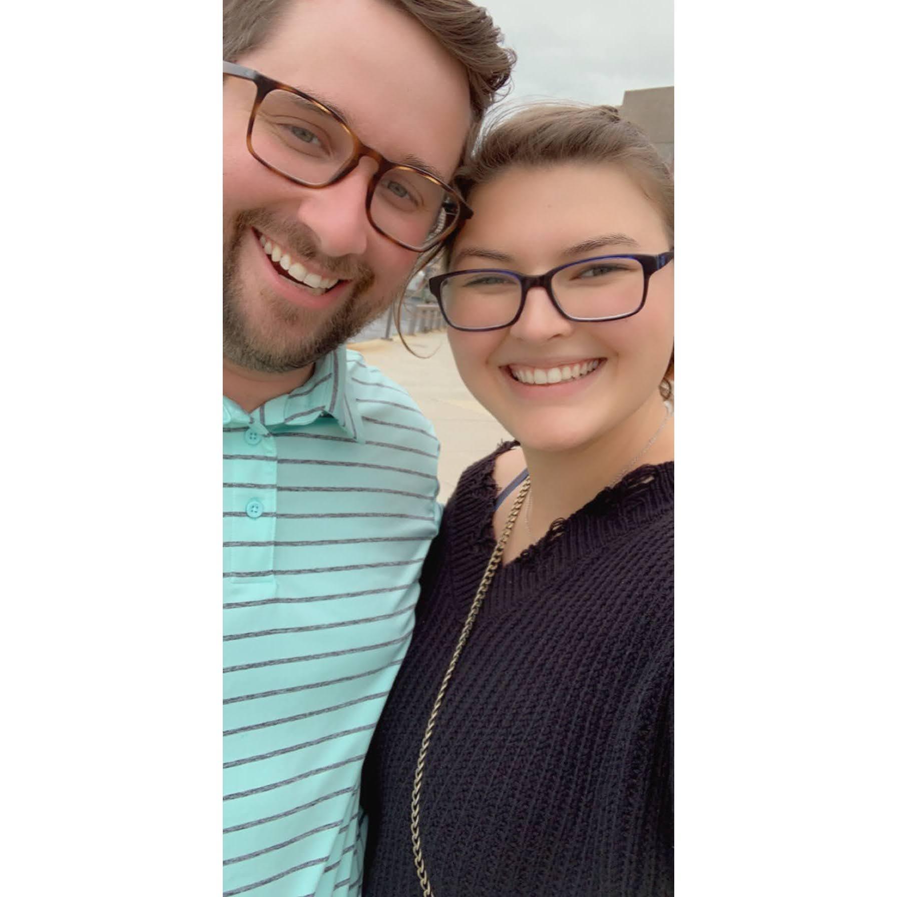 Celebrated Hannah's birthday by going to the Baltimore Aquarium