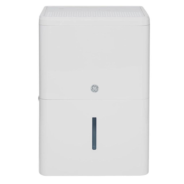GE Smart Portable Dehumidifier w/WiFi for Basement, Bedroom, Bathroom, Garage, Large Rooms up to 4500 Sq Ft, 50Pint w/Removable Bucket & Continuous Drain Connect for Auto/Manual Drainage