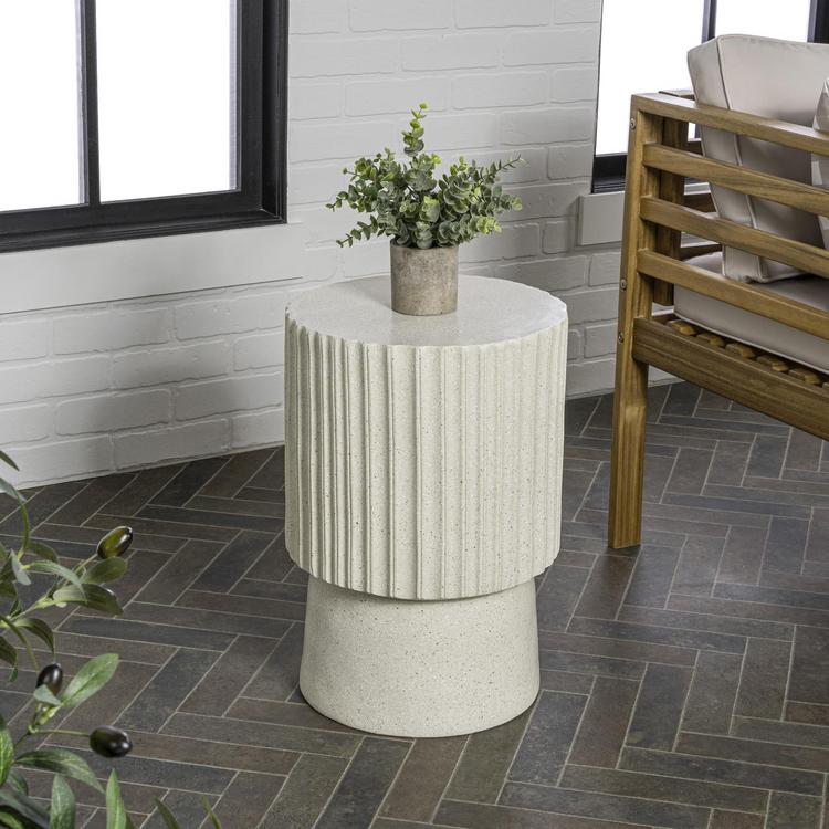 JONATHAN Y, Louisa Modern Art Deco Tambour Accent Table | Zola