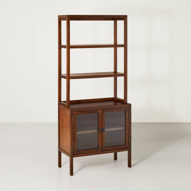 Wood & Glass Baker's Rack Brown - Hearth & Hand™ with Magnolia