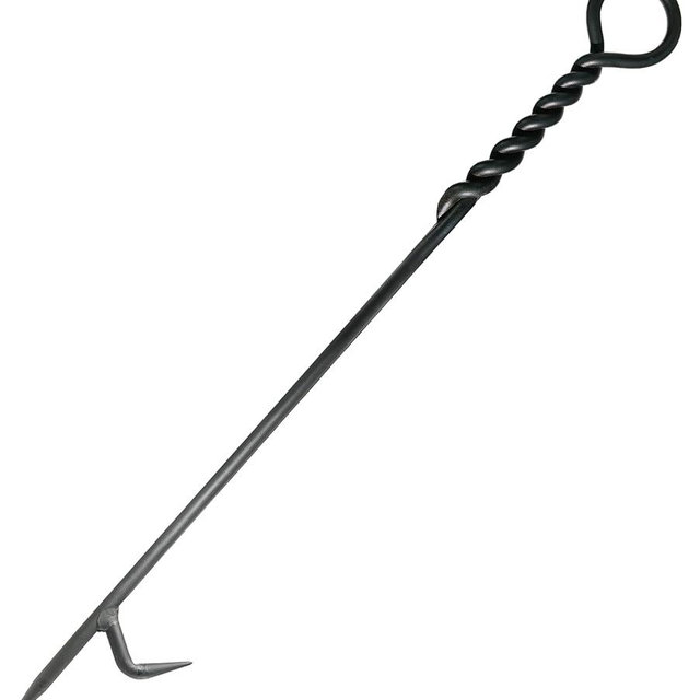 Stecoeico Fire Poker. 40 Inch, Strong & Sturdy and Durable One Piece Fire Pit Poker. Sturdy Extra Long Fireplace Poker with Strength. Perfect Fire Poker for Camping, Backyard Fire Pit and Fireplace.