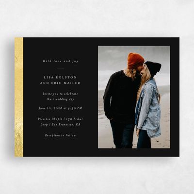 Black Wedding Invitation - Jules Photo Foil