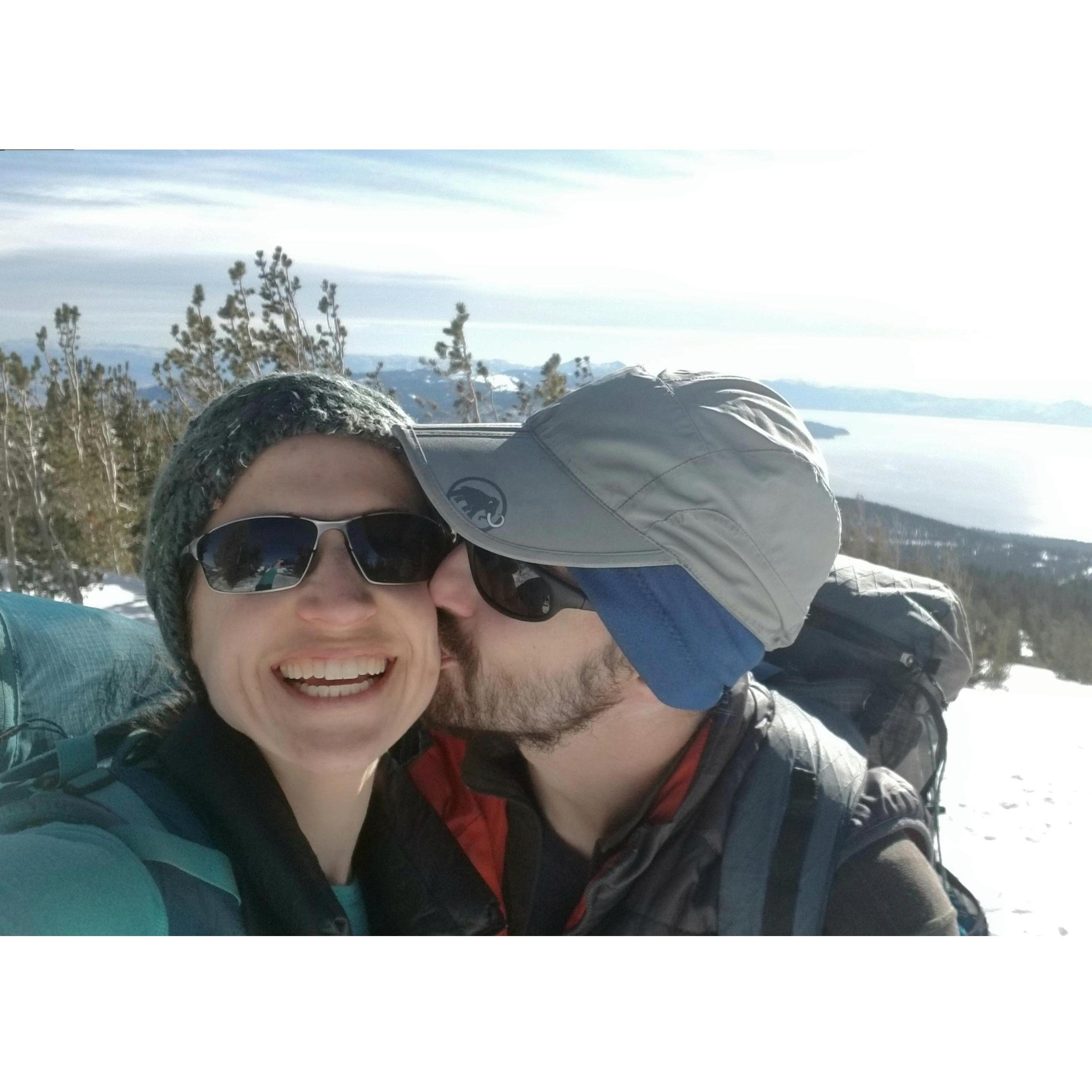 Andy introduced Charlotte to backcountry skiing