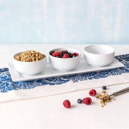 Better Homes & Gardens Porcelain Platter Set, 4 Piece