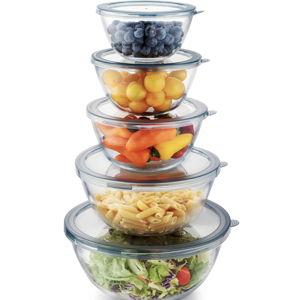 5pc Glass Mixing Bowls with Lids