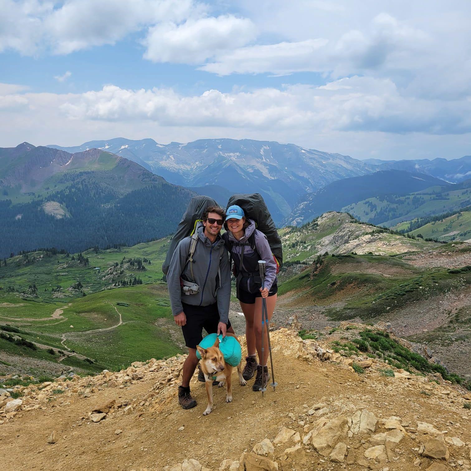 Our first backpacking trip together (+ Ruca)! Aspen, Colorado in 2021