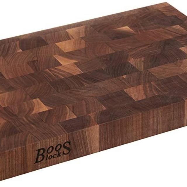 John Boos Reversible Walnut Cutting Board with Grips, 18" x 12" x 1.75"