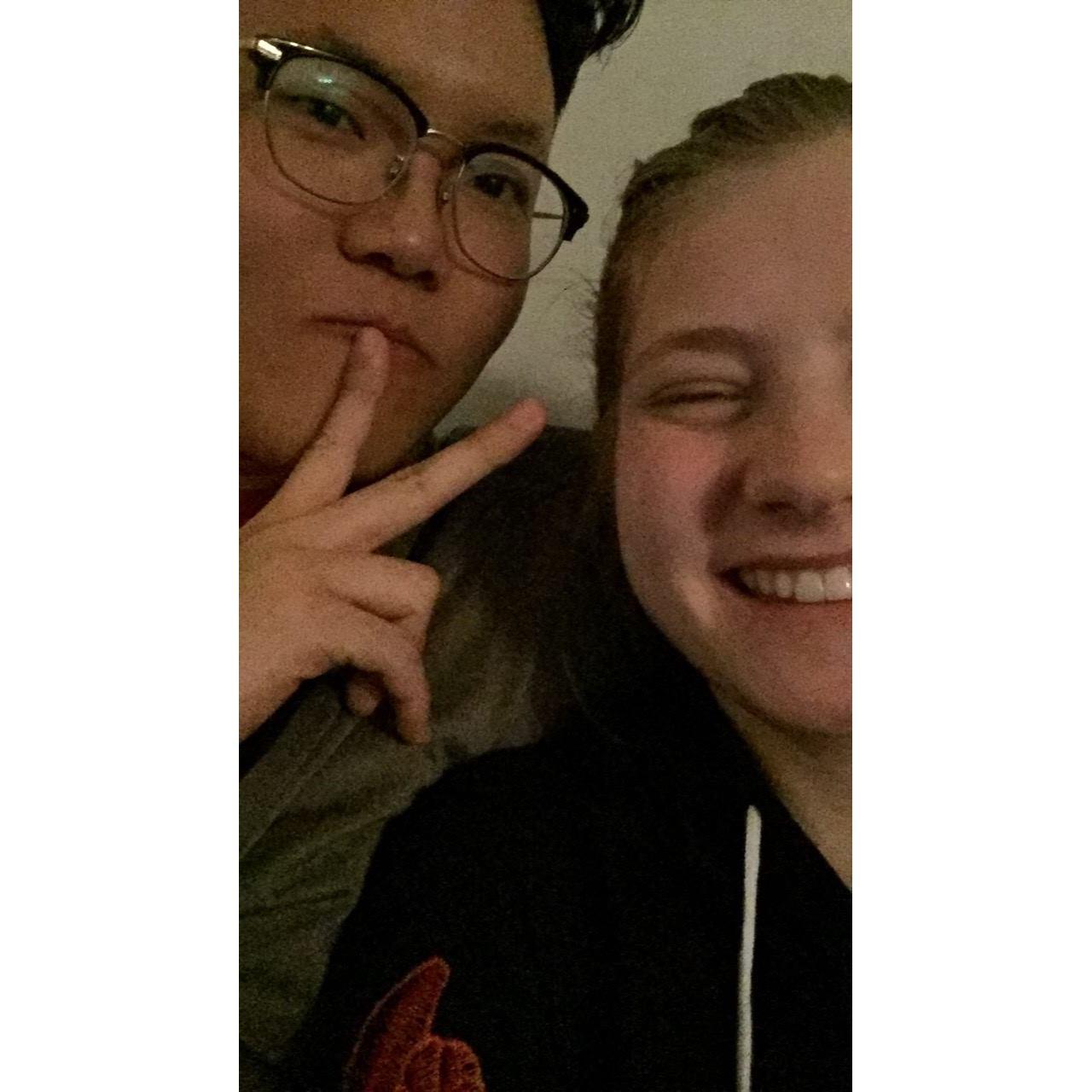 Our first picture together April 2018