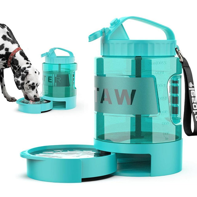 Dog Water Bowl Dispenser, Travel Dog Bowls for Camping Dog Park Hiking, 77OZ Dog Water Dispenser with Pull-Out Travel Water Bowls for Dogs,Dog Travel Water Bowl Dispenser Pet Dog Water Bottle,BPA Free