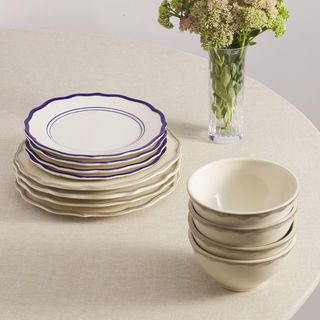 Mix & Match 12-Piece Dinnerware Set with Cereal Bowl, Service for 4