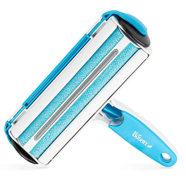 BOSHEL Pet Hair Remover - Lint Roller for Pet Hair - Dog Hair Remover with Big Hair Base - Easy Clean Chom Chom Roller with Comfy Rubber Handle