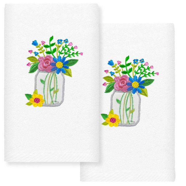 2pc Country Bouquet Hand Towel Set - Linum Home Textiles