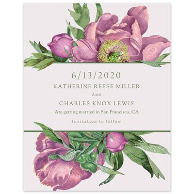 Purple Wedding Digital Save the Date - Sparrow Bloom