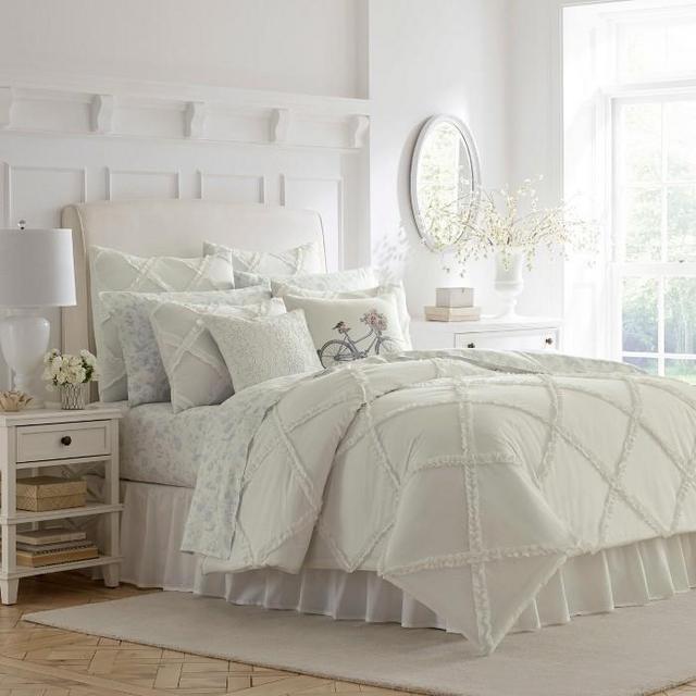 White Adelina Comforter Set - Laura Ashley