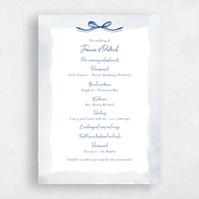 Multi-Colored Wedding Program - Darlington