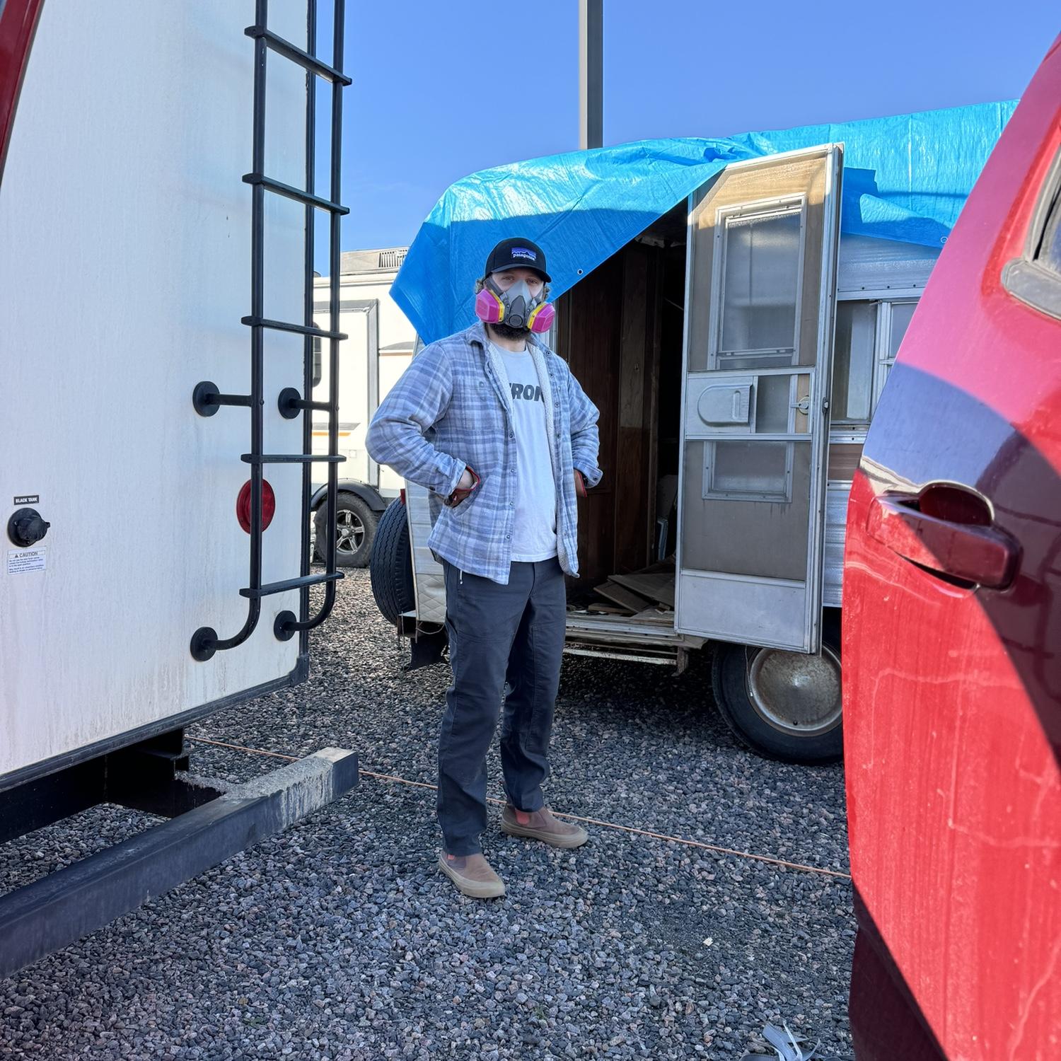 We also bought a 1973 camper trailer for many future adventures… once we completely gut and remodel it of course