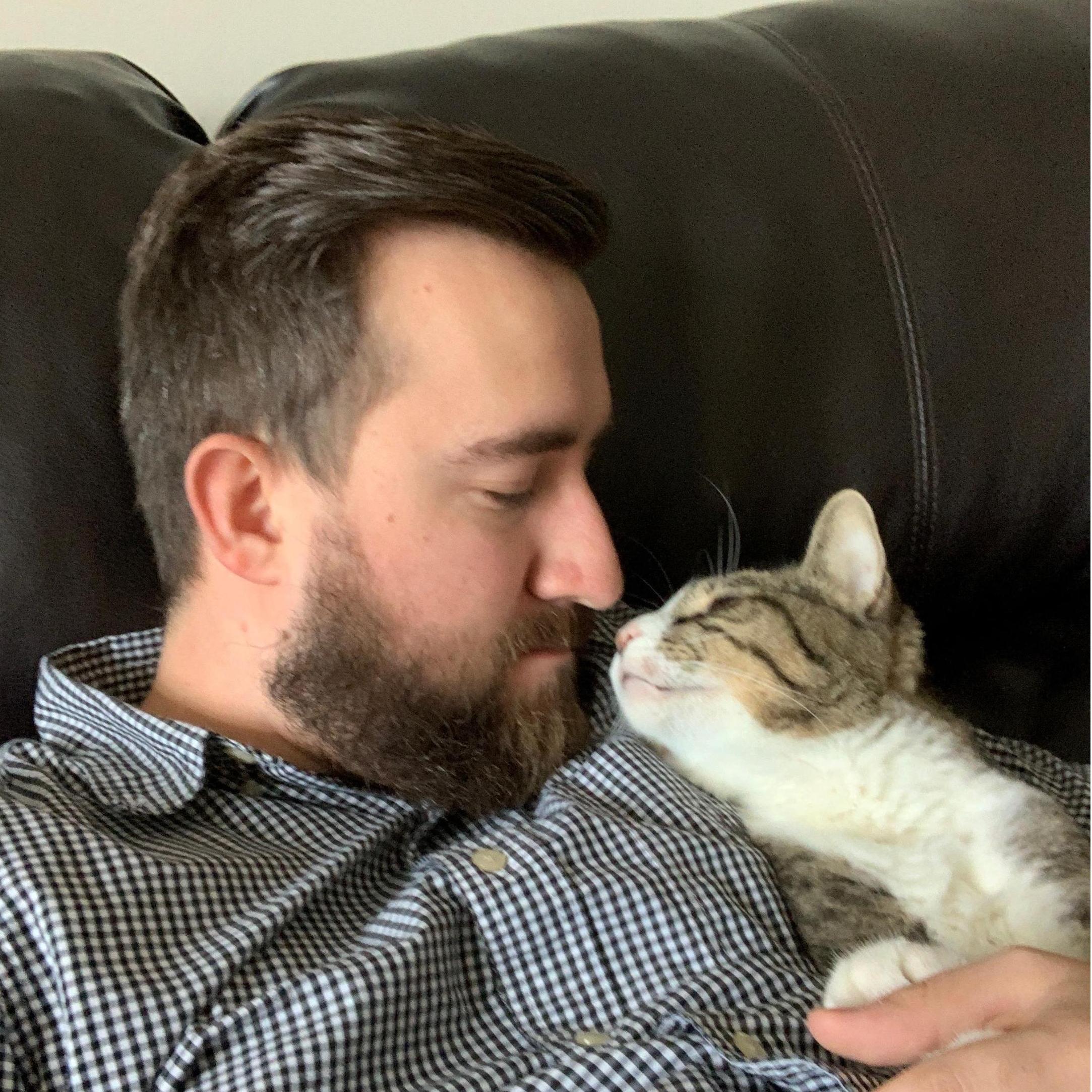 Just a man and his cat