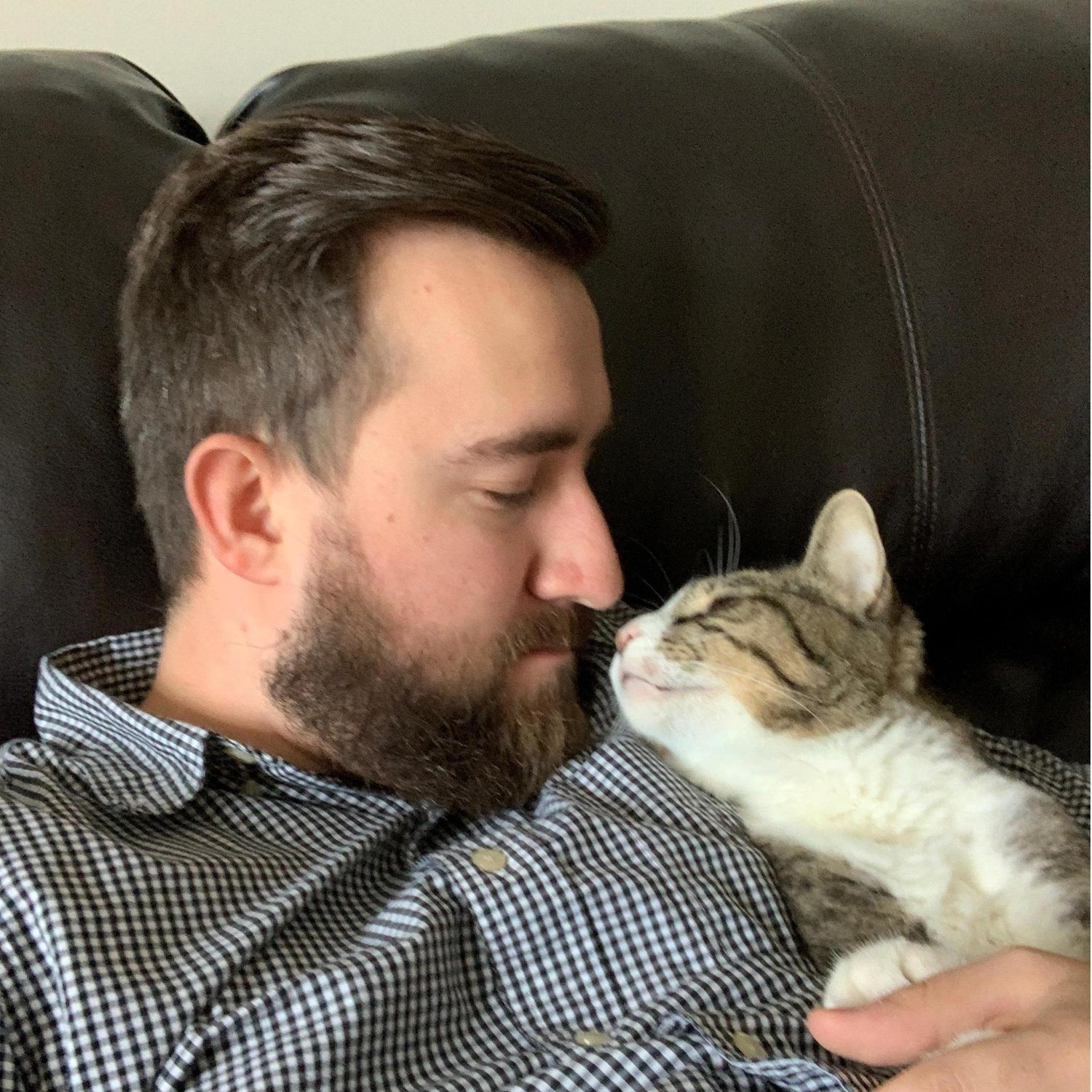 Just a man and his cat