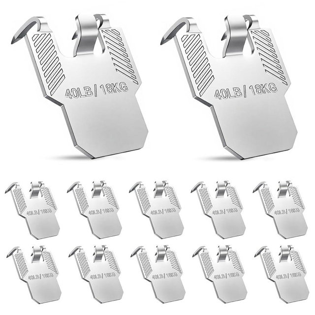 Grngven Claw Drywall Picture Hanging Hooks, 20Pcs Wall Picture Frame Hanging Hooks, Holds Up to 40Lbs, No Damage Heavy Duty Wall Hanger for Room Office Decor, Nail-Free Tool-Free