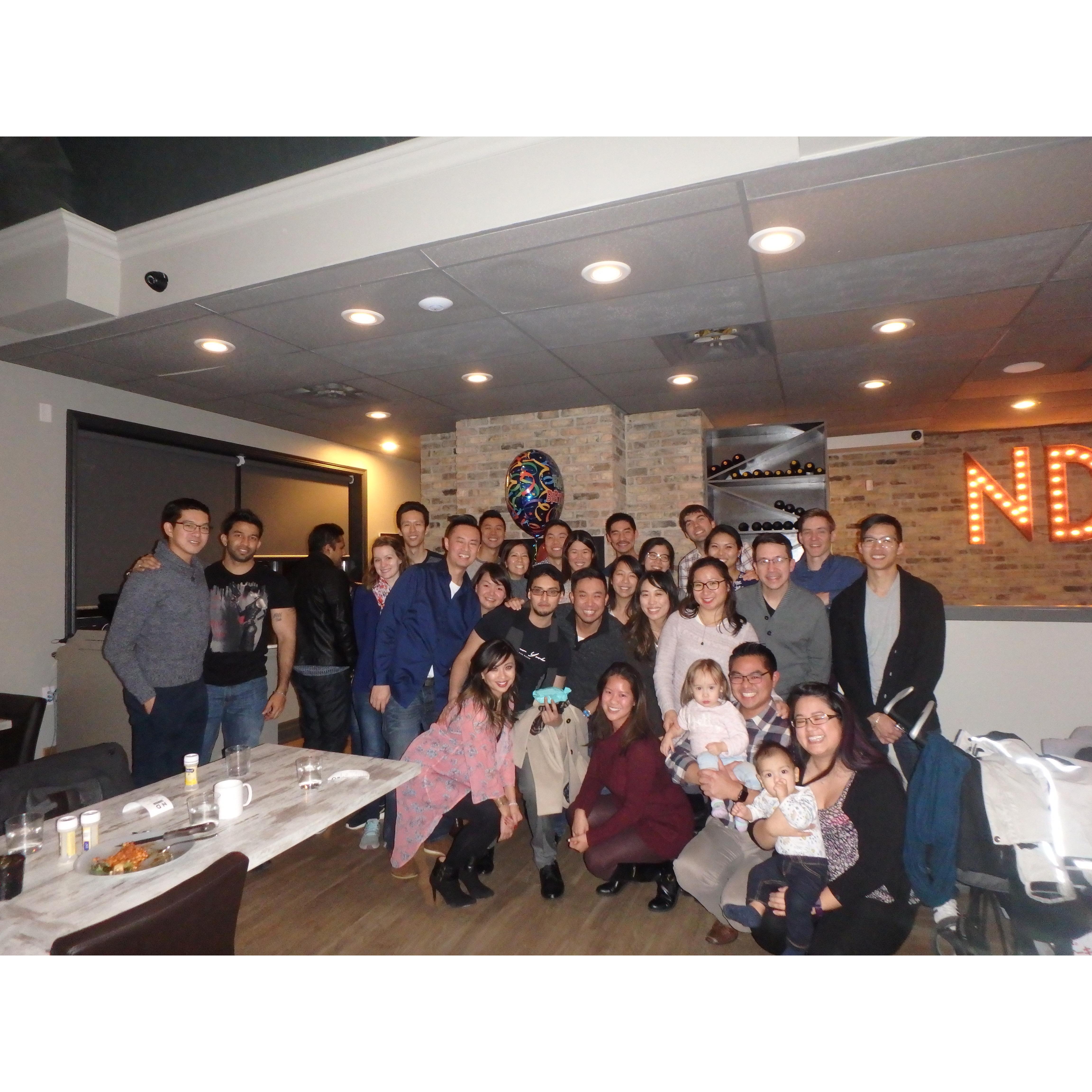 With some of our most favorite friends celebrating Martin's birthday at NextDoor.