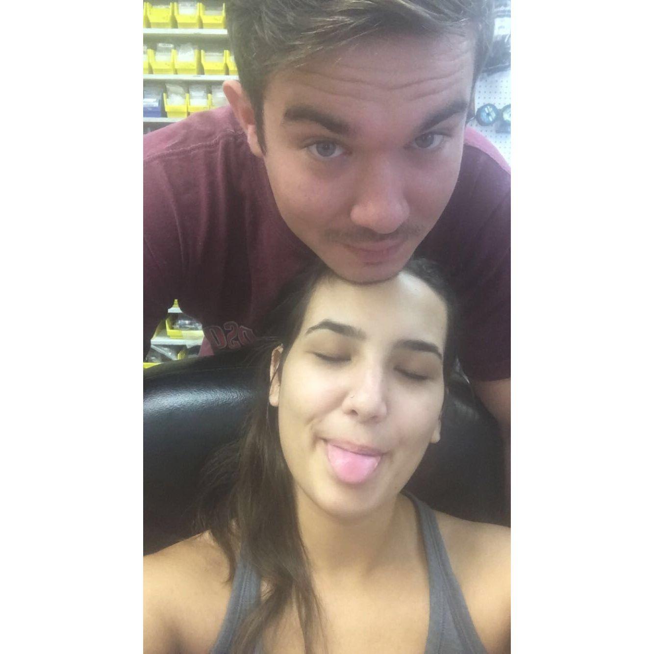 Working at Kel's where we met