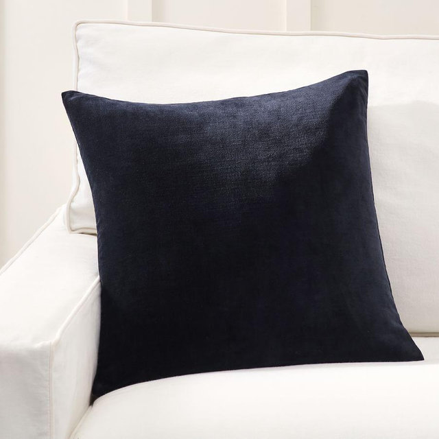 Everywhere Velvet Pillow Cover, 20 x 20", Midnight