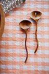 Wavy Teak Serving Spoons, Set of 2