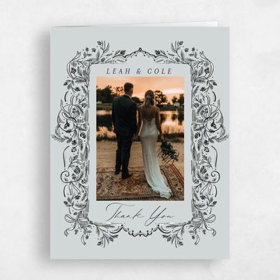 Blue Sage Mist Wedding Thank You - Fenwick Photo