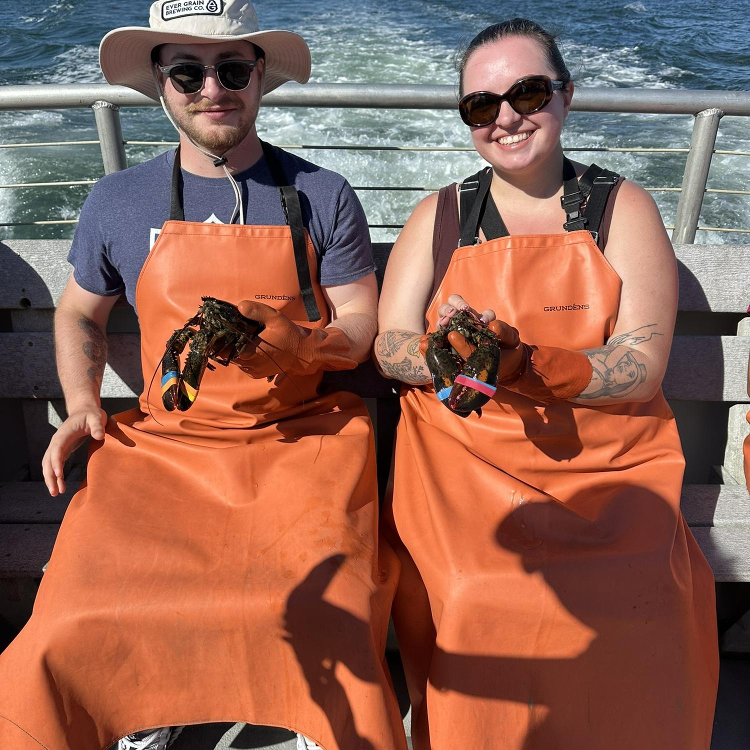 Catching lobster