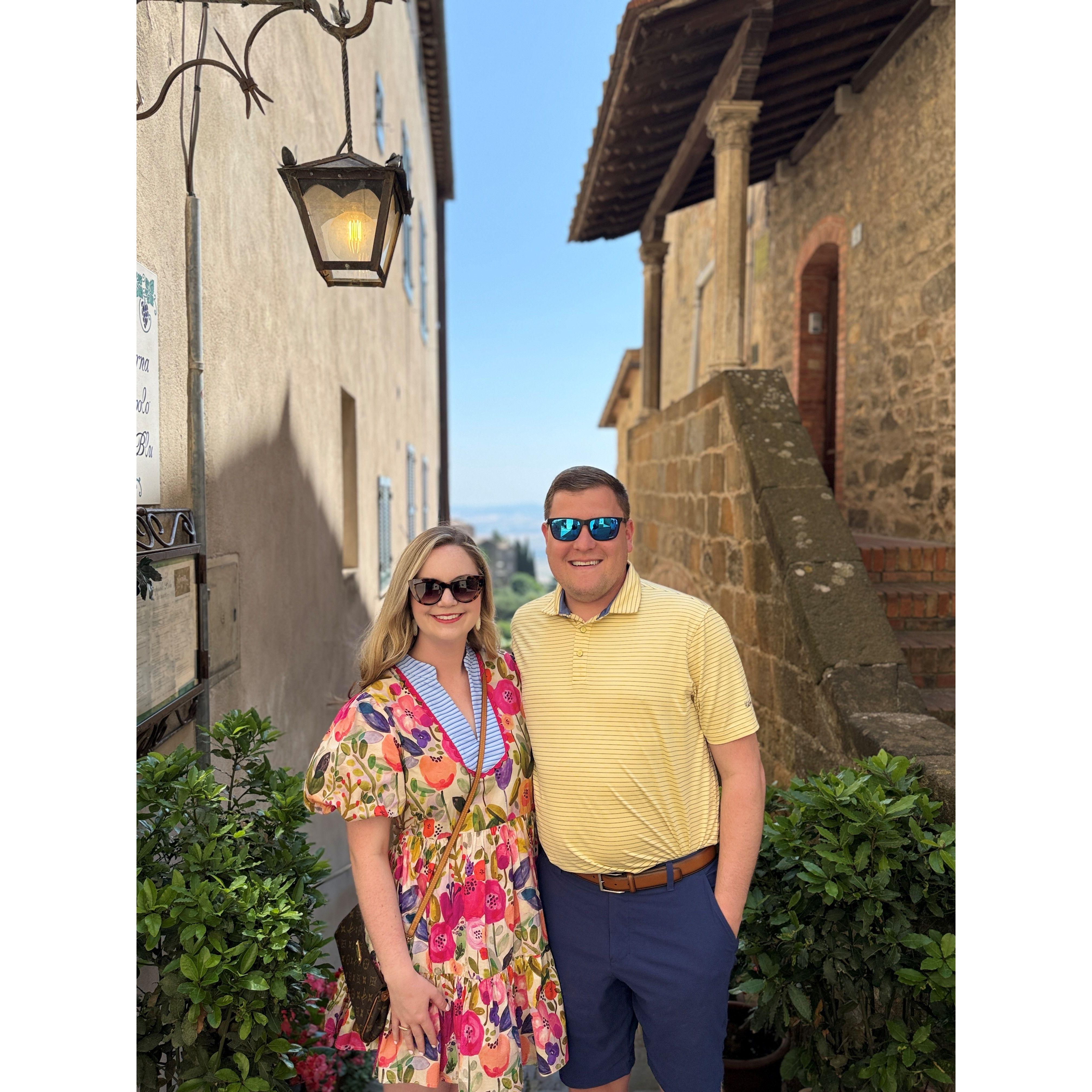 A small village in Tuscany, Italy. The day after Brent and Jenna got engaged!