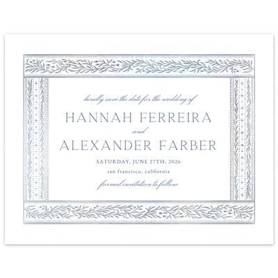 White Wedding Digital Save the Date - Viridian Landscape