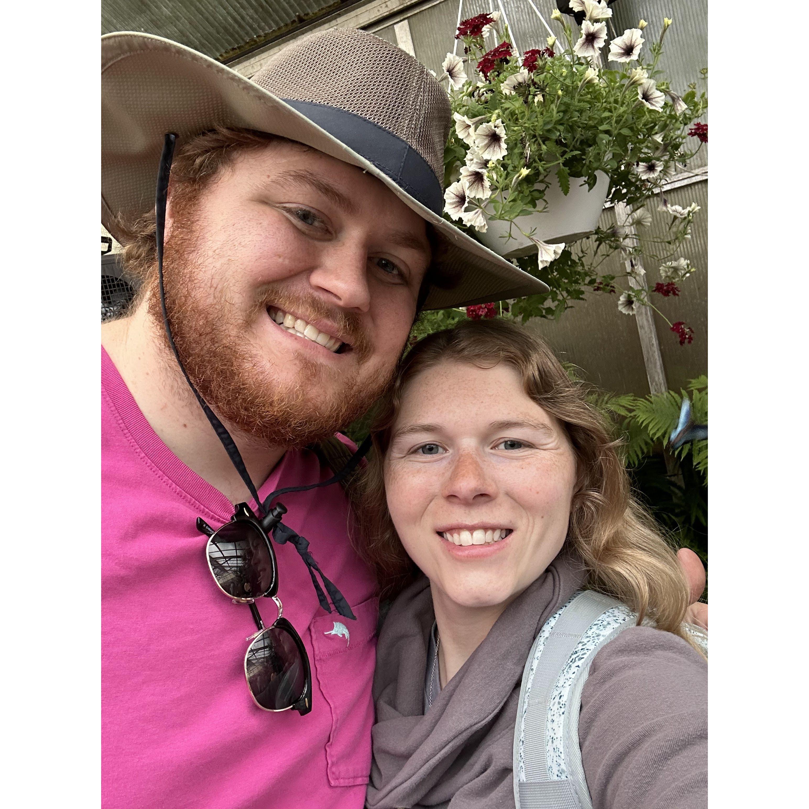 Nathan and Morgan at the butterfly garden on Mackinac Island 2024.