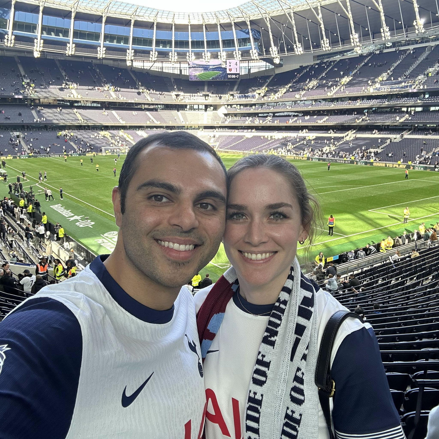 October 2024; London, England. Our first Tottenham Hotspur game together!