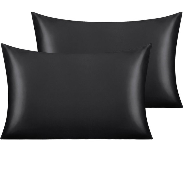 NTBAY 2 Pack Satin Pillowcases – Silky Smooth Envelope Closure Pillow Covers for Hair and Skin