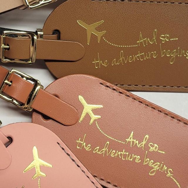 And so the adventure begins! Luggage Tag Gifts - Traveler - Wedding - Birthday & More! Made in the USA