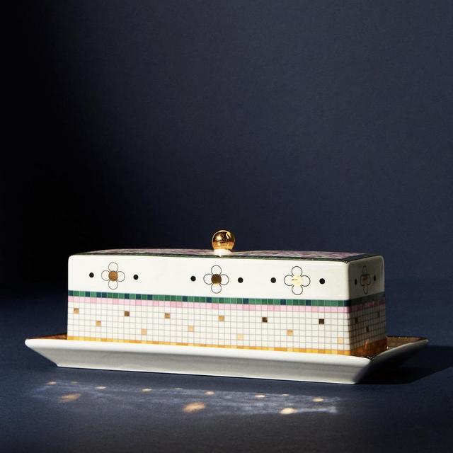 Garden Tile Butter Dish