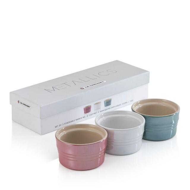 Le Creuset Metallic Stoneware Stackable Ramekin, Set of 3