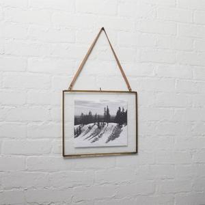 brass floating 8x10 picture frame