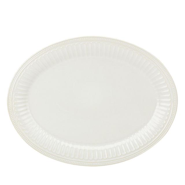Lenox French Perle Groove 16" Oval Serving Platter