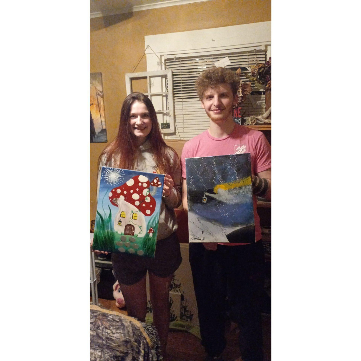 Our first New Years we started a tradition of making paintings every year together
