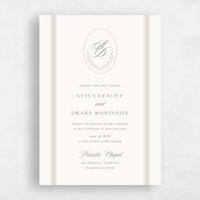Beige Wedding Invitation - Clyde Portrait