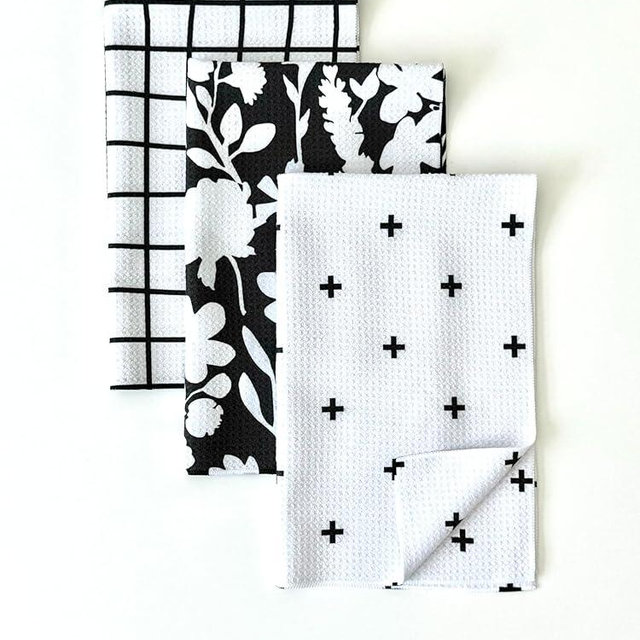 Trig Kitchen Towels (Black and White)