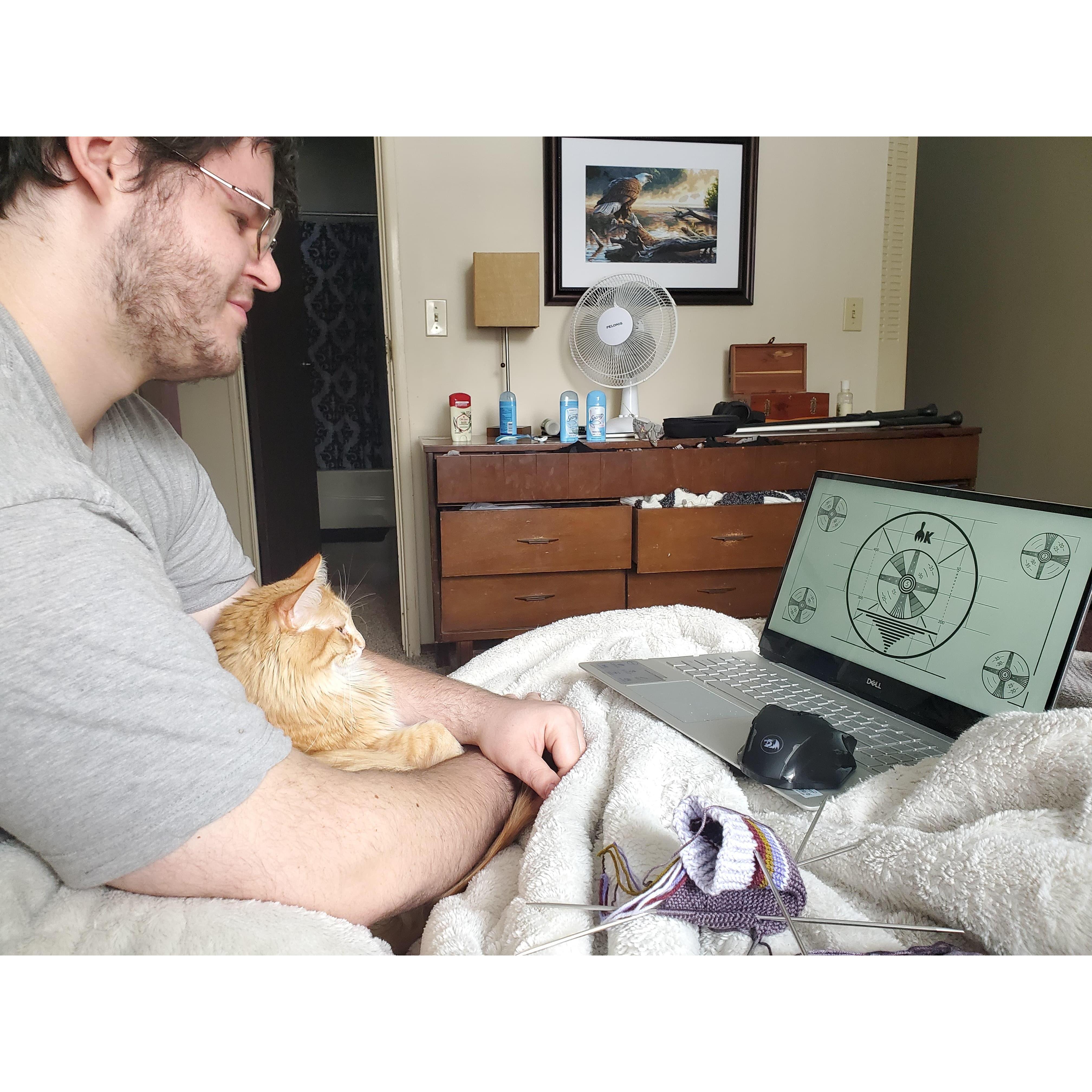Meanwhile, Othello enjoys his human comforts with his humans