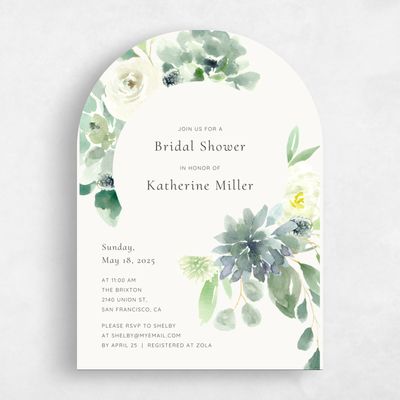 Green Arch Wedding Wedding Shower Invitation - Cricket Corner