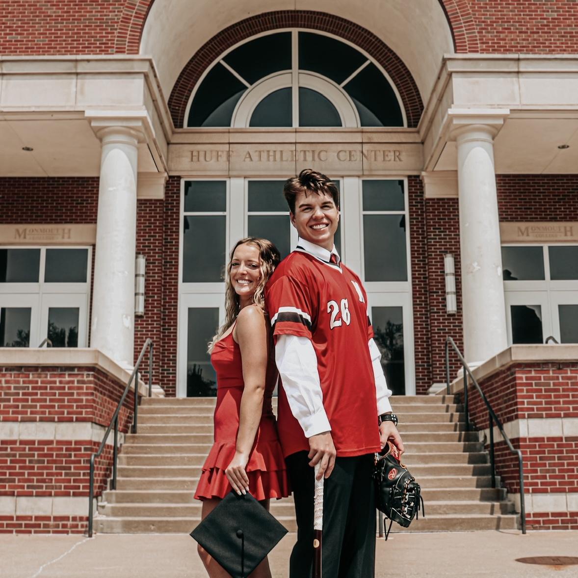 Had to take senior photos in front of the Huff where we met some of our favorite people and made the best memories