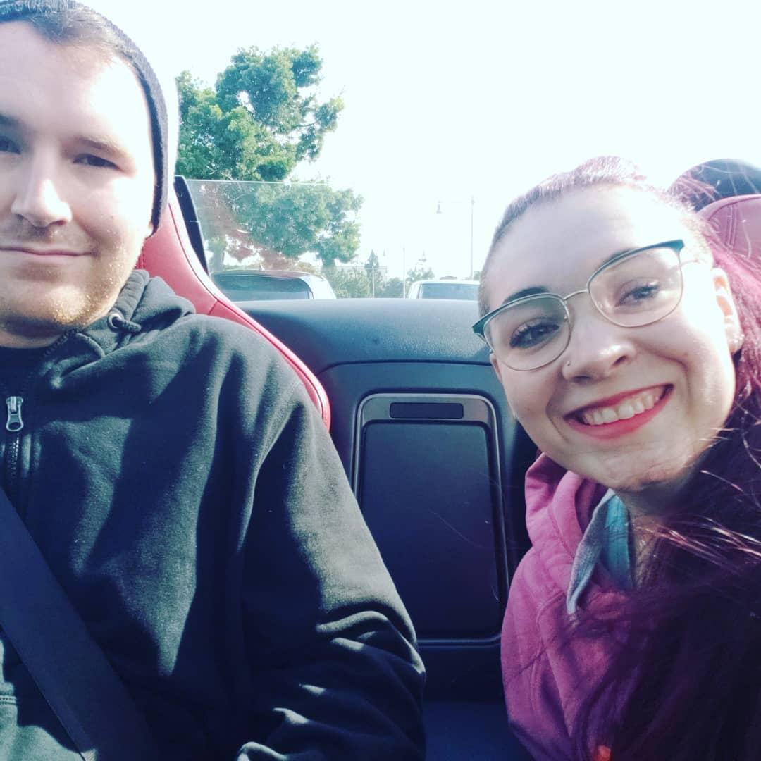 I rent us a fun car to drive around in San Diego 
