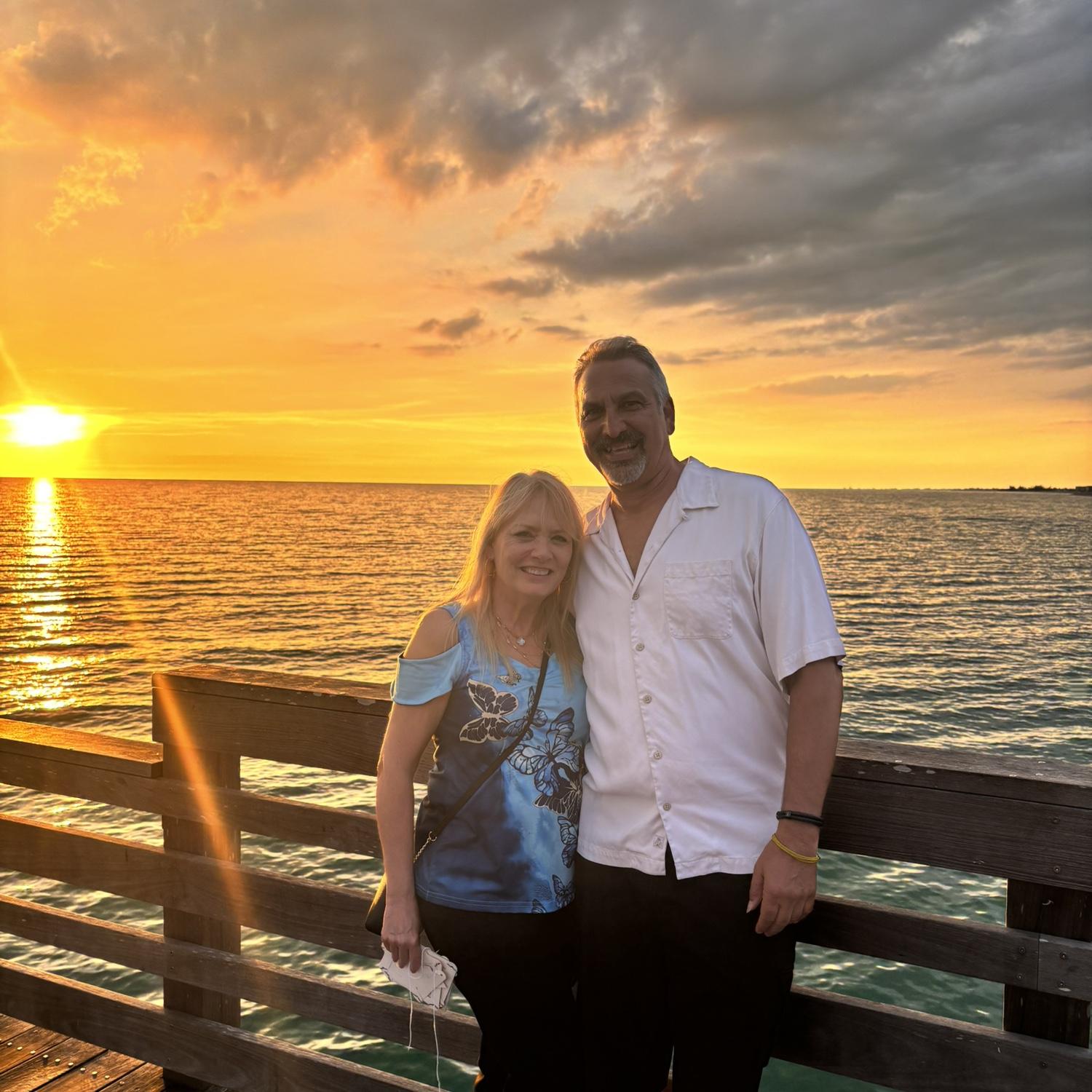 What Gina didn’t know is that at the end of the pier were her and his parents waiting for Gina and Kevin to leave dinner so Kevin could propose at the end of the pier while family would be waiting.
